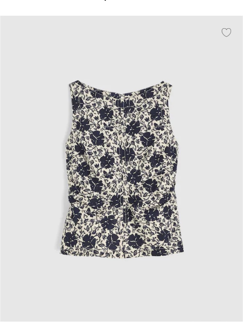 Madewell Cinched Boatneck Sleeveless Top in 100% Linen
